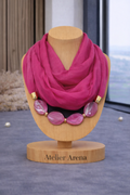 Sjaal met Ketting - Fuchsia