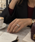 Parel Kristal Ring - 925 Sterling Zilver