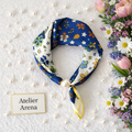 Elegante Bloemen Sjaal met Parel