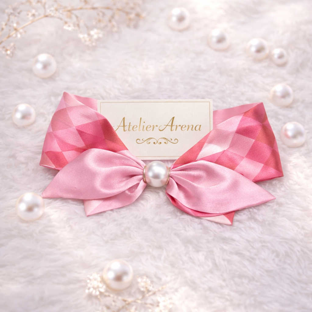 Pink Scarf with Pearl