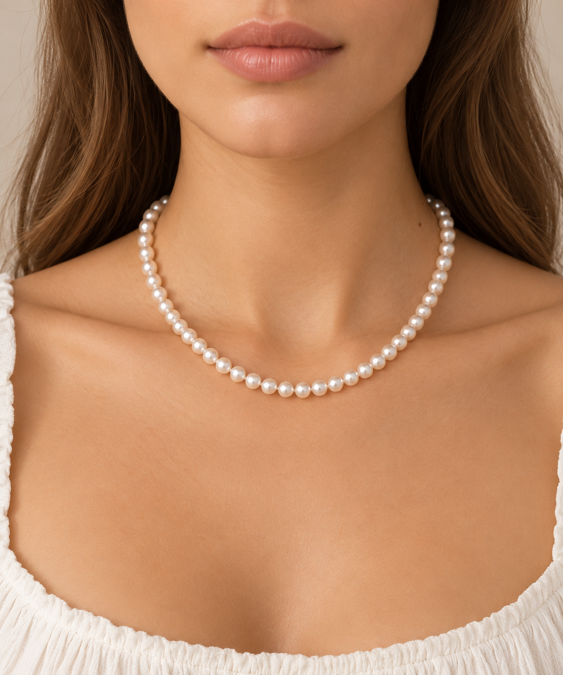 Classic Pearl Choker Necklace