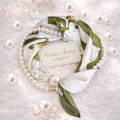 Scarf Bundle with Pearl Necklace - Green-White