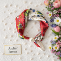 Elegante Bloemen Sjaal met Parel