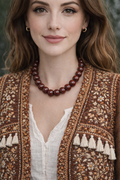 Bordeaux Bead Necklace
