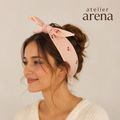 Lichtroze Katoenen Bandana met Kersenprint