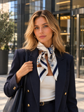Satijnen Sjaal met Maritiem Design