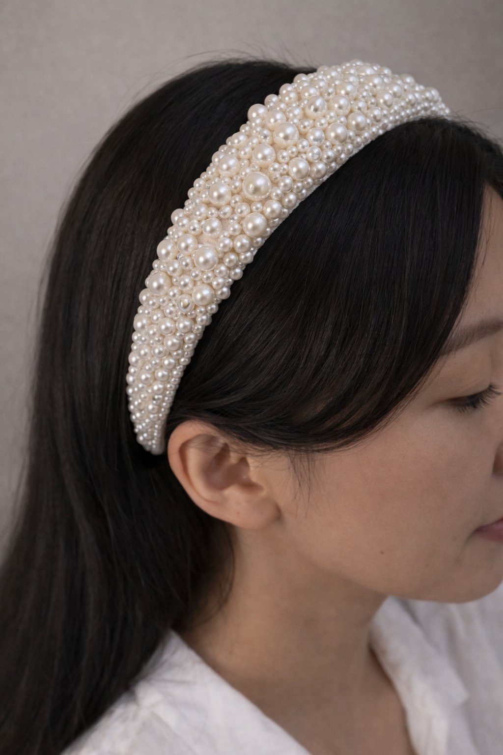 Luxury Pearl Headband - Fully Covered Design