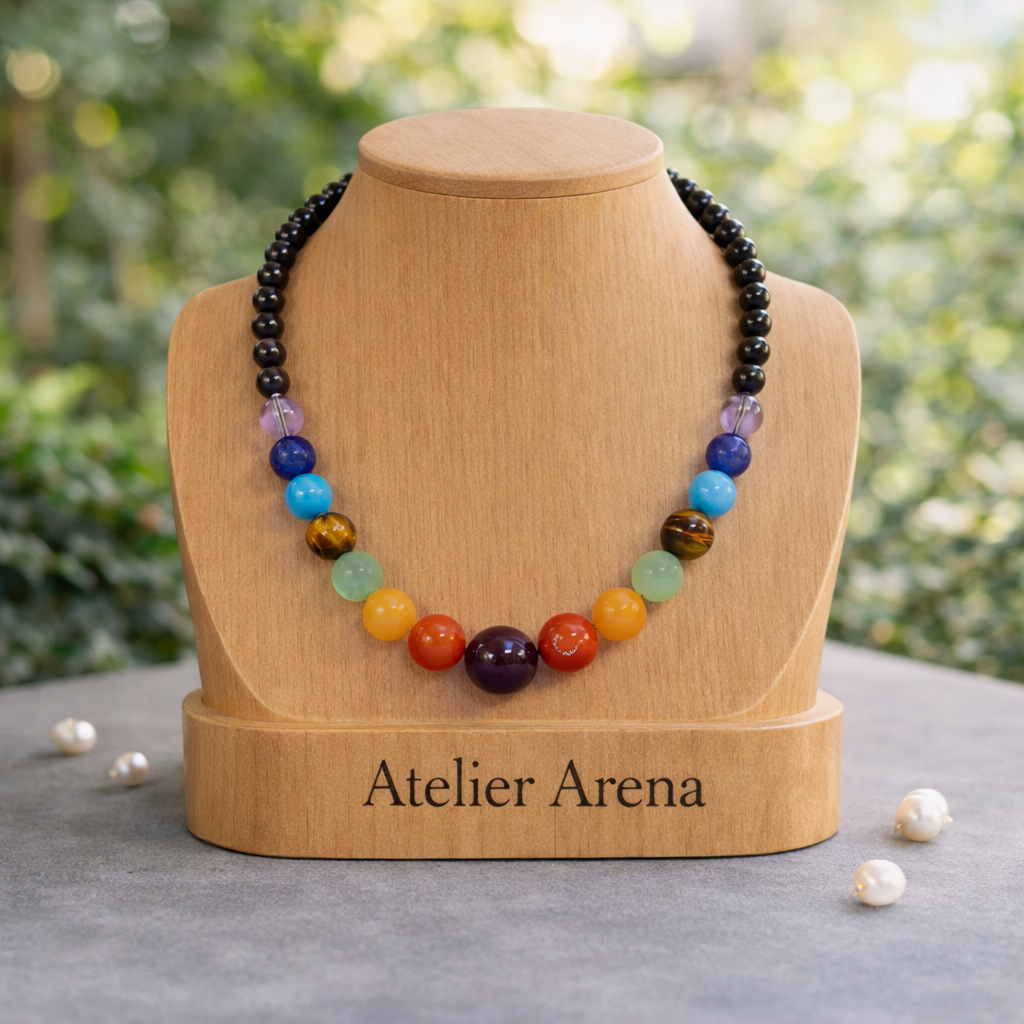 Chakra Ketting met Zwarte Onyx