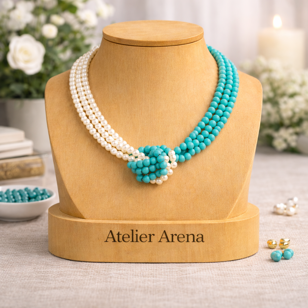 Turquoise and Pearl Necklace