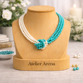 Turquoise and Pearl Necklace