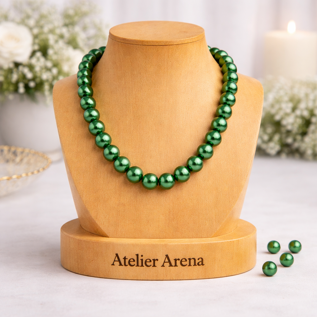 Groene Zoetwaterparel Ketting