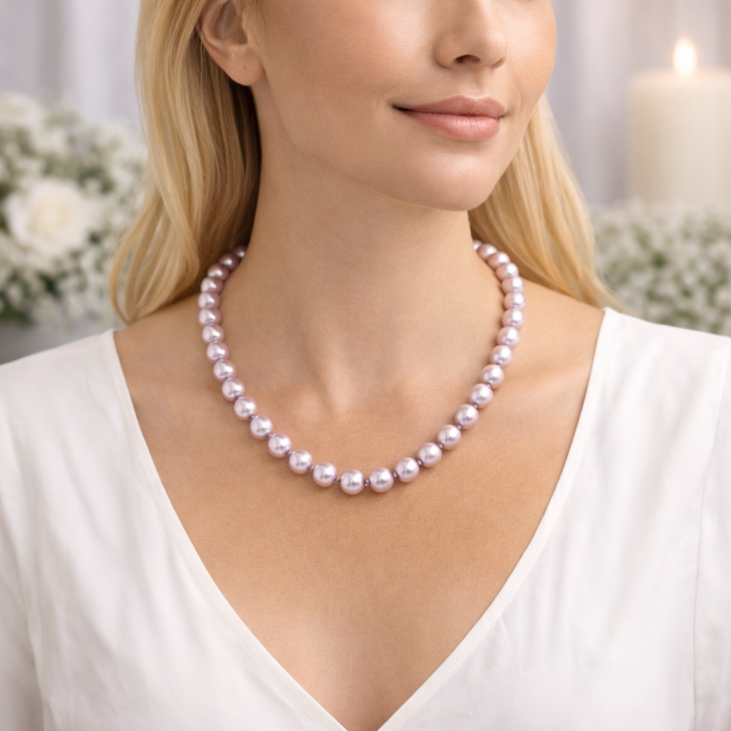 Roze Zoetwaterparel Ketting