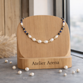 Zoetwaterparel en Lapis Lazuli Ketting