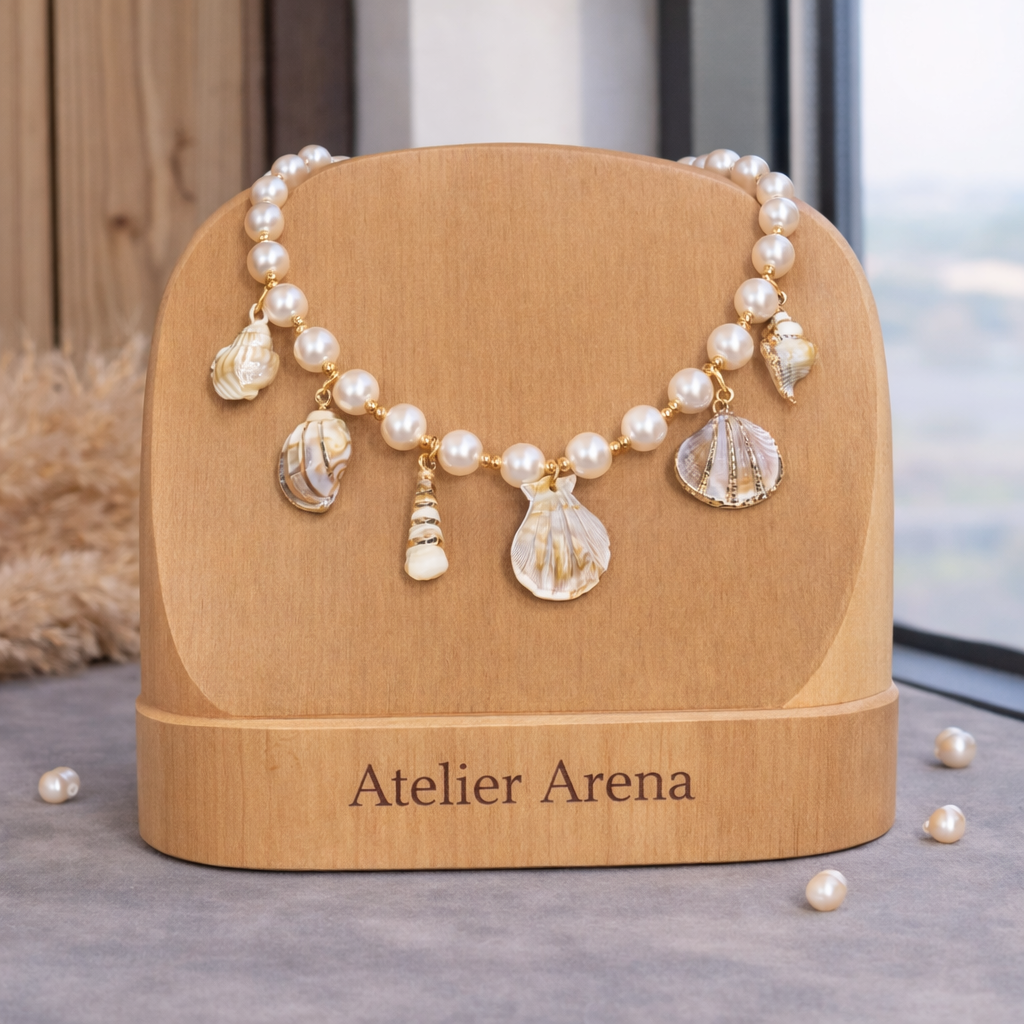 Parel Ketting met Schelpen Hangers