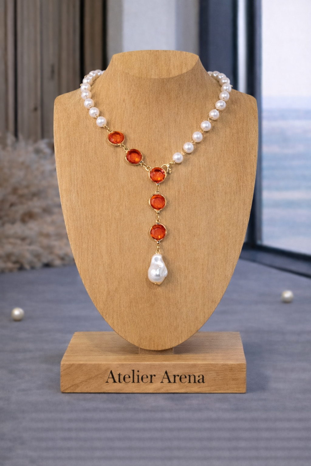 Parel & Carneool Ketting