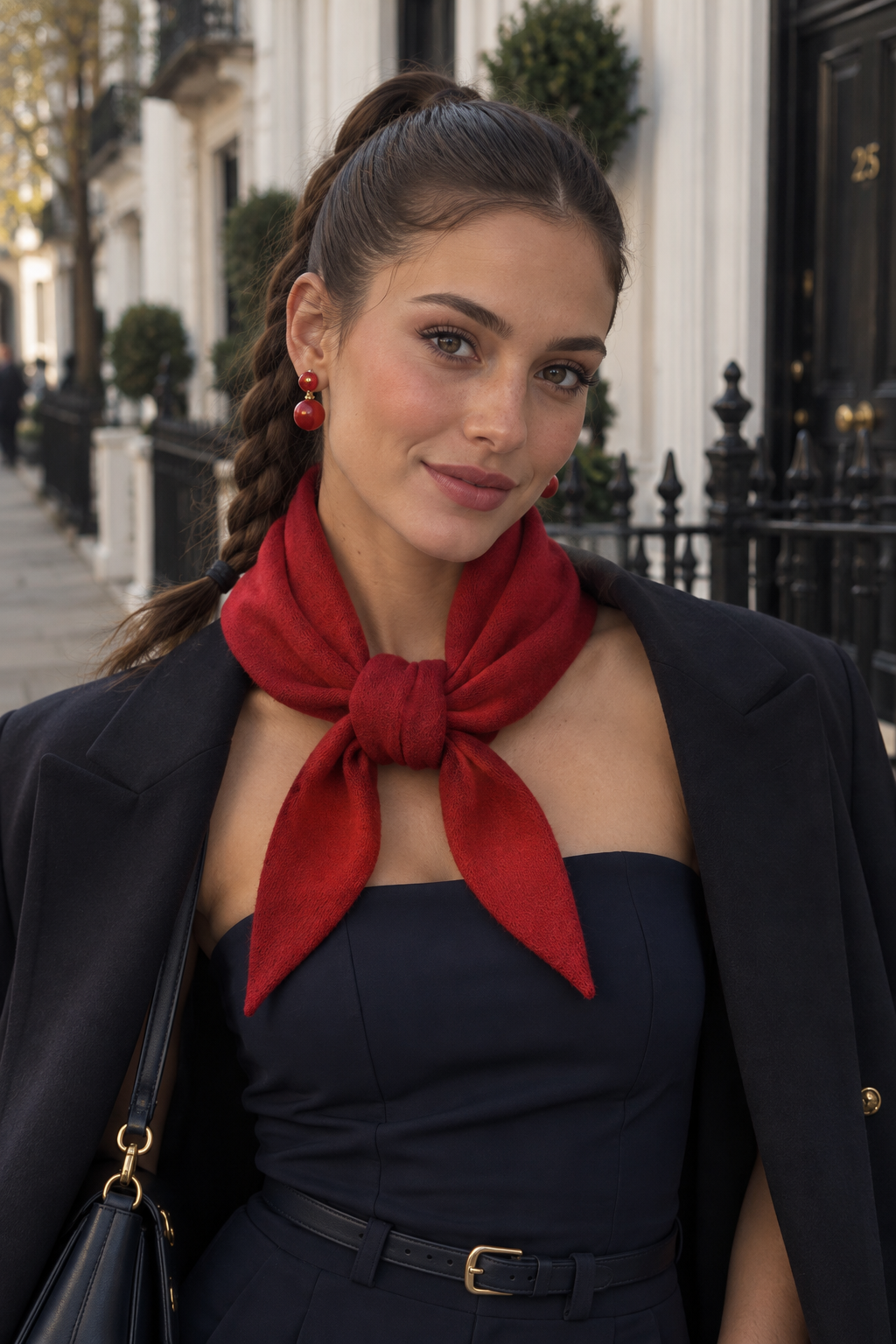 Elegante Driehoek Sjaal - Rood