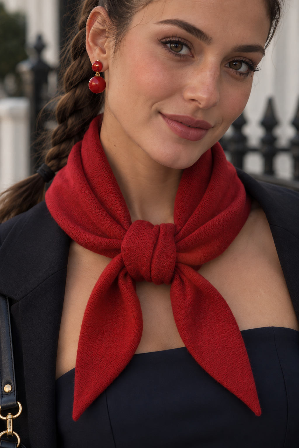 Elegante Driehoek Sjaal - Rood