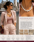 Zoetwaterparel Ketting met Grote Platte Parels