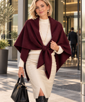 Bordeaux Elegance Wollen Driehoeksjaal – %100 Wol