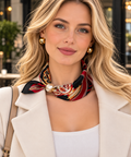 Royal Paisley Parel Sjaal – Bordeaux & Zwart