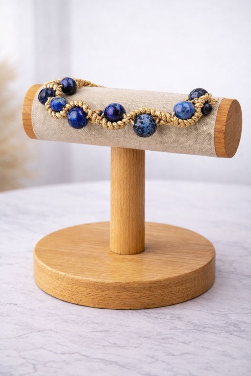 Lapis Lazuli Armband met Gouden Details