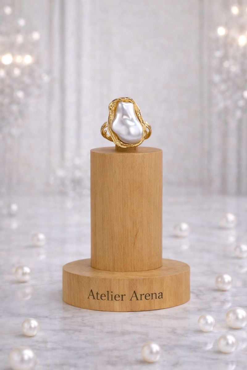 Barok Parel Ring Goud