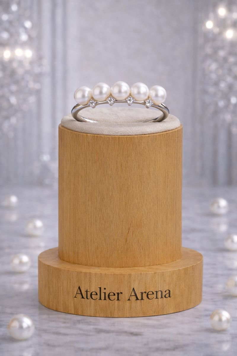 Parel Kristal Ring - 925 Sterling Zilver