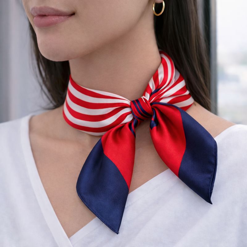 Maritieme Sjaal Streepjes Rood-Wit-Blauw