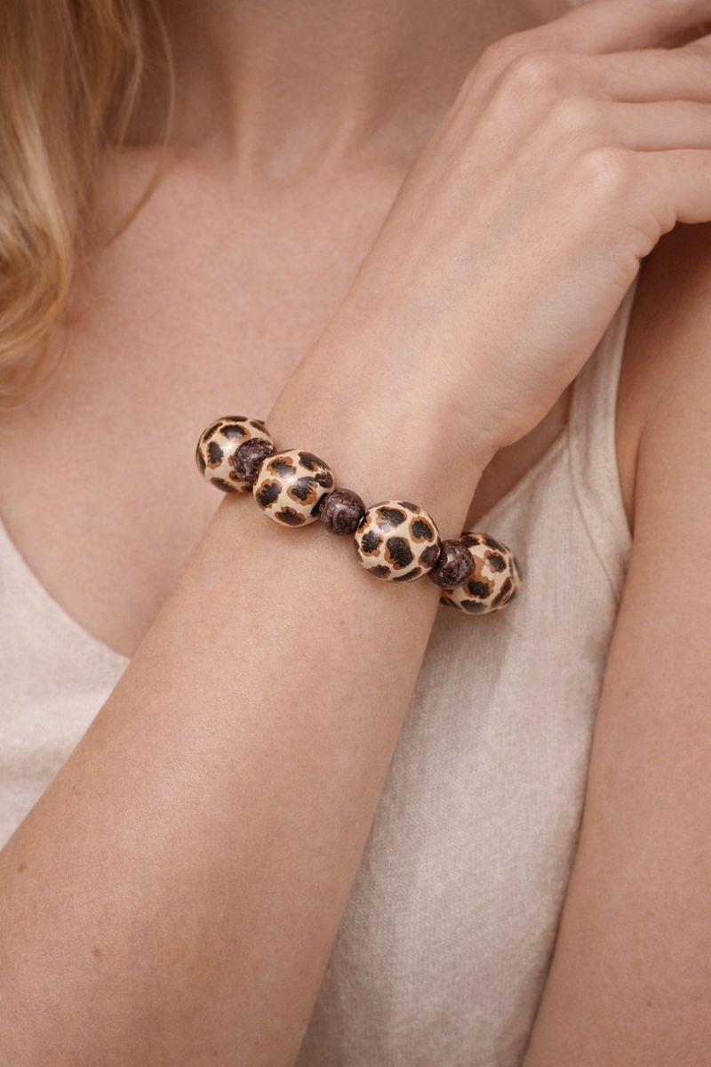 Kralen Leopard Armband